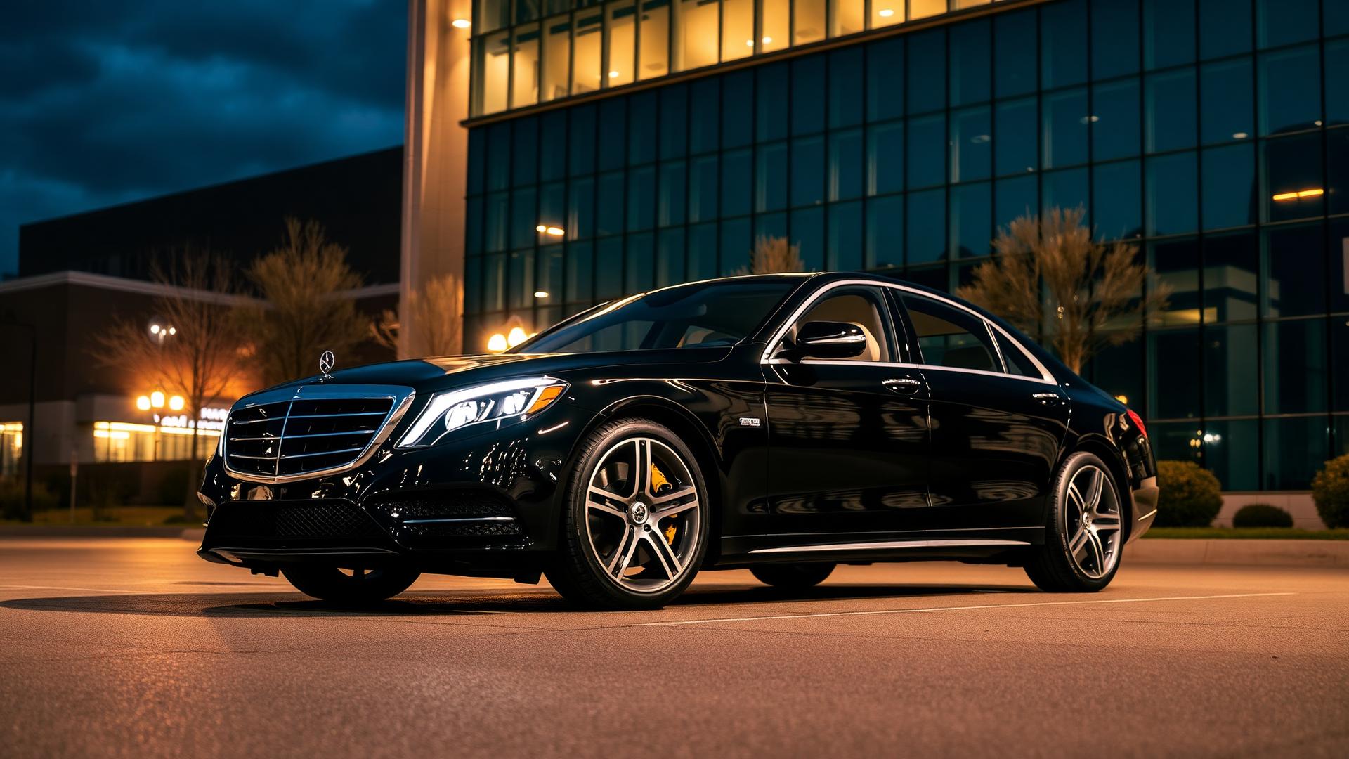 Luxury sedan at Phoenix corporate headquarters